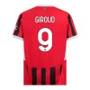 Original Trikotsatz AC Mailand Giroud 9 Heimtrikot 2024-25 Für Kinder